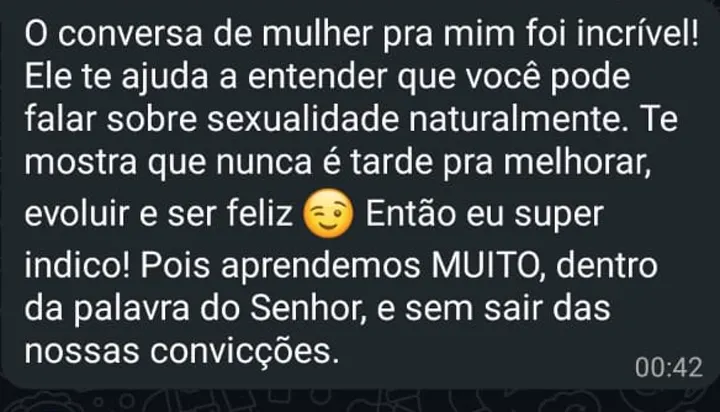 Depoimento de participante sobre a jornada com a Claudia Marques